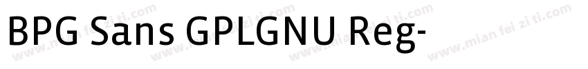 BPG Sans GPLGNU Reg字体转换